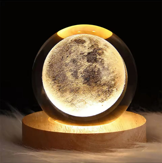 Unique 3D Crystal Lamp, Astronomy, Moon, Planets, etc.